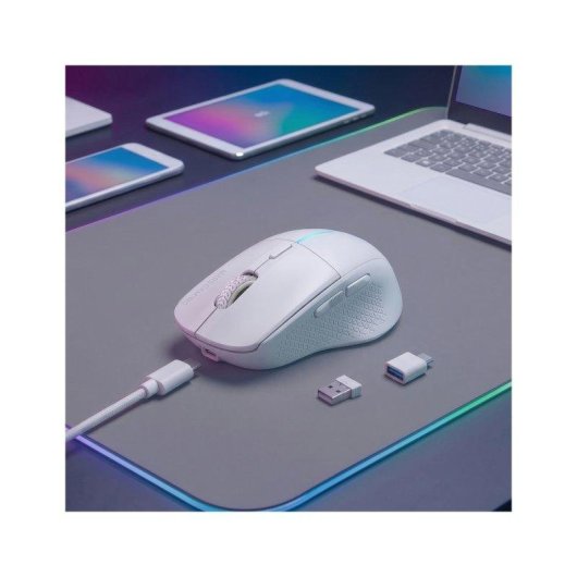 Mouse Mars Gaming MMW-NEO wireless 2.4G/Bluetooth 4000 DPI bianco RGB