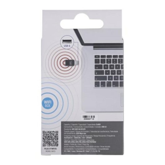 Adaptador Wi-Fi TnB ADWF1300ACN USB 3.0 AC1300 Negro