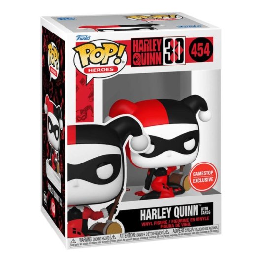 Figura Funko Pop Harley Quinn con carte 12,1 cm