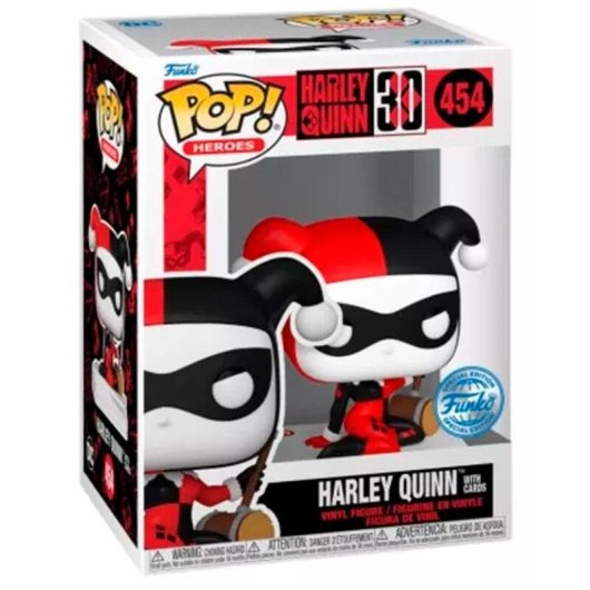 Figura Funko Pop Harley Quinn con carte 12,1 cm