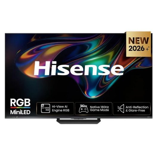 TV Hisense RGB MiniLED 65UR8S 65" 4K UltraHD 180Hz Smart TV VIDAA HDR10+ Dolby Atmos