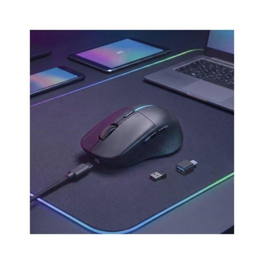 Ratón Mars Gaming MMW-NEO 2.4G y Bluetooth 5.2 4000 DPI negro RGB 6 botones