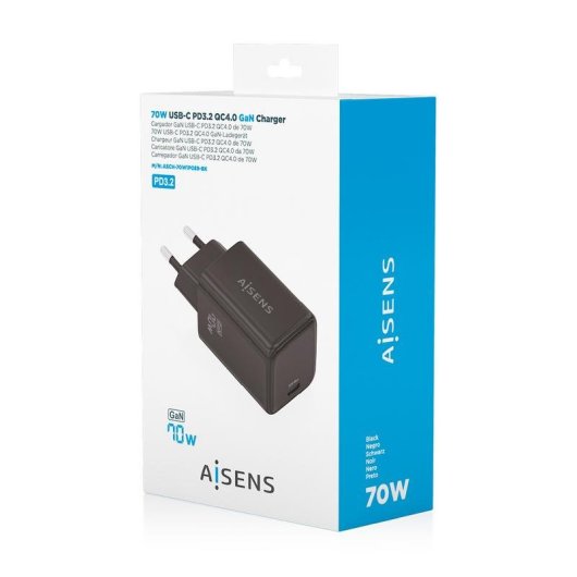 Ladegerat Aisens GaN 70 W USB-C PD 3.2