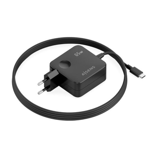 Cargador de pared Aisens GaN 65 W PD3.0 USB-C 1,5 m Negro