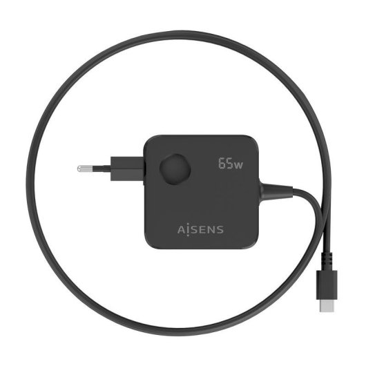 Cargador de pared Aisens GaN 65 W PD3.0 USB-C 1,5 m Negro