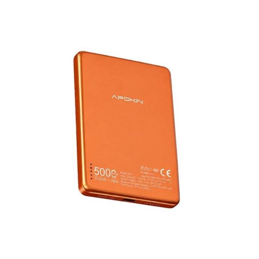 Power Bank APOKIN 5000 mAh Adatta all’aereo Arancione