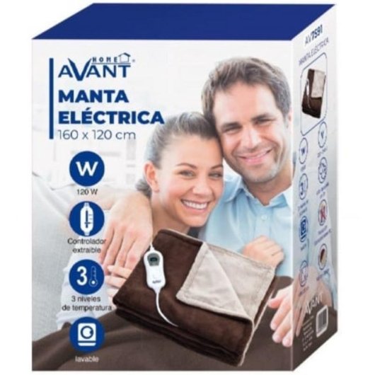 Couverture electrique Avant AV7591 120 W 160x120 cm 3 temperatures