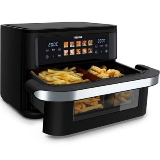 Heissluftfritteuse Tristar FR-9078 Sichtfenster 10 L 2800 W mit Herausnehmbarem Trenner