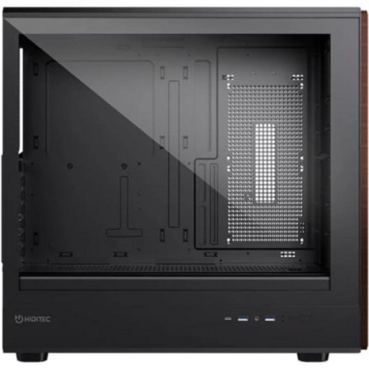 Caja semitorre Hiditec ORIGIM ATX con madera, USB-C y 3 ventiladores PWM