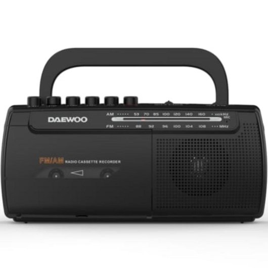 Tragbares Daewoo DW1108 AM/FM Kassettenradio mit integriertem Mikrofon