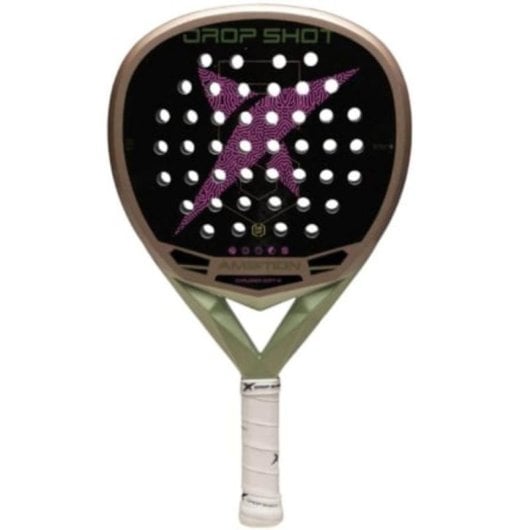 Pala de Pádel Drop Shot Explorer Soft Woman Lágrima 355-365 g Marrón y Púrpura