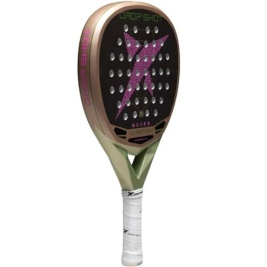 Pala de Pádel Drop Shot Explorer Soft Woman Lágrima 355-365 g Marrón y Púrpura