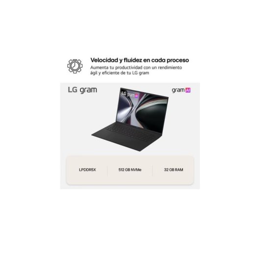 Ordinateur portable LG gram 16 16" Intel Core Ultra 7 258V 32Go 512Go SSD W11 Pro