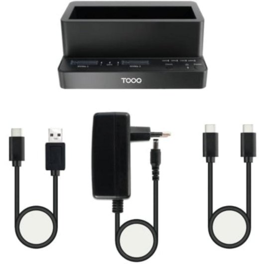 Docking station TooQ TQDS-502B USB-C NVMe con clonazione