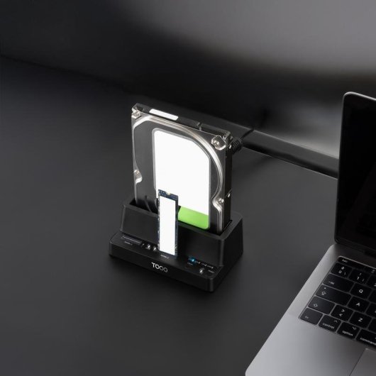 Docking station TooQ TQDS-502B USB-C NVMe con clonazione