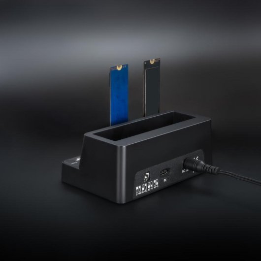 Docking station TooQ TQDS-502B USB-C NVMe con clonazione