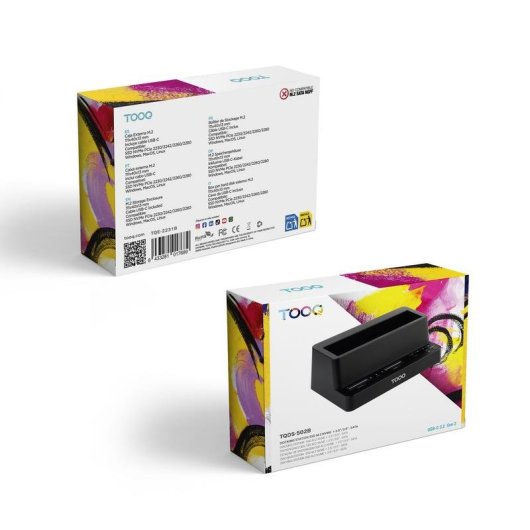 Docking station TooQ TQDS-502B USB-C NVMe con clonazione