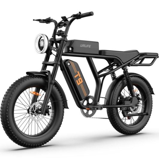 Bicicleta Eléctrica URLIFE T9 Neumáticos 20" Suspensión Total 100 km