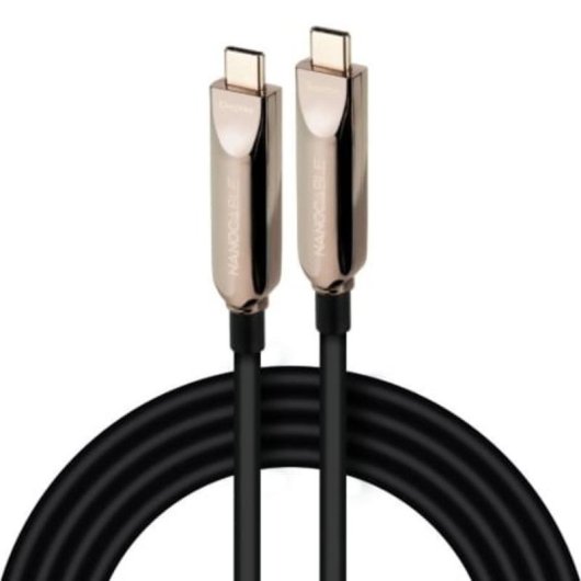 Cable USB-C Nanocable AOC USB 3.2 Gen 2x1 15 m 60 W 10 Gbps 8K a 60 Hz negro