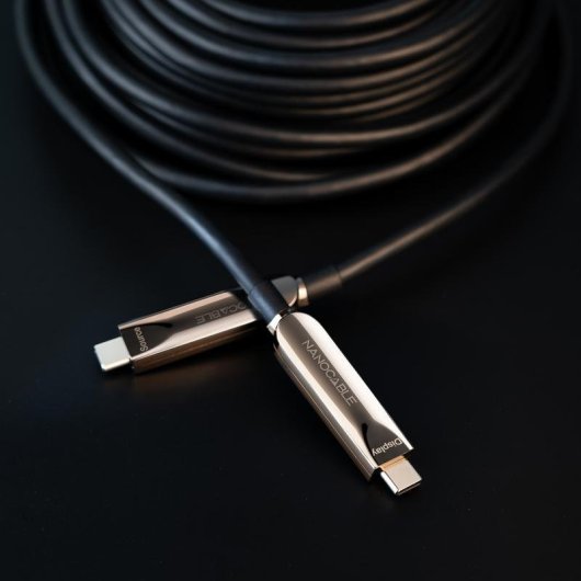Cable USB-C Nanocable AOC Gen2x1 60W 10Gbps 8K 10 m