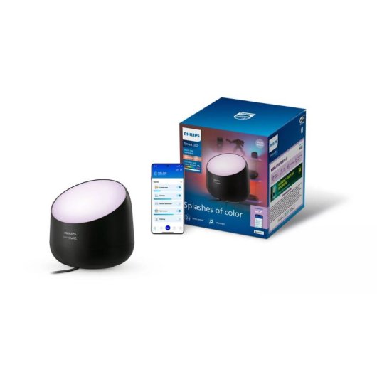 Lámpara de mesa Philips Squire Lite LED inteligente Wi-Fi negra