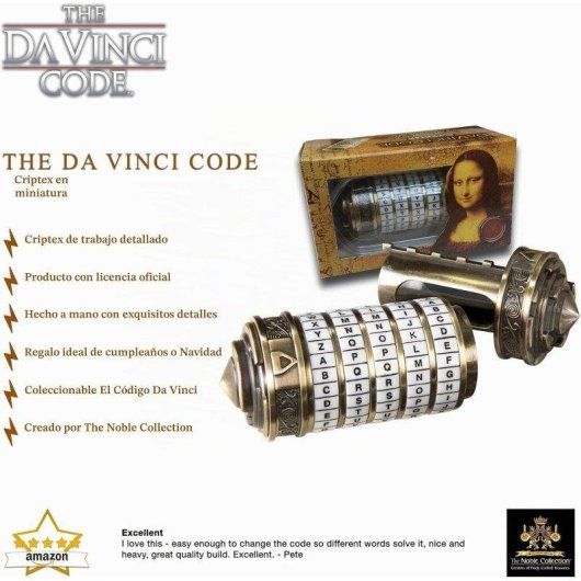 Cryptex The Noble Collection Da Vinci Code Replique fonctionnelle