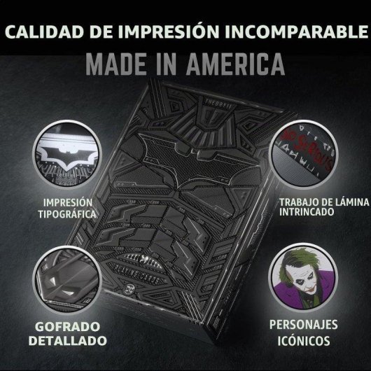 Baraja de cartas Theory 11 The Dark Knight Batman DC con estuche en relieve