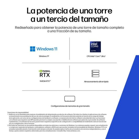 PC de bureau HP Z2 SFF G1i Intel Core Ultra 7 265 32GB 1TB SSD Windows 11 Pro