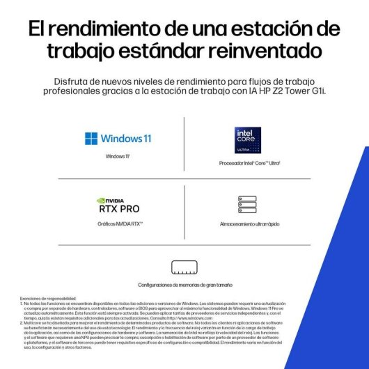 PC de bureau HP Z2 Tower G1i Intel Core Ultra 7 265K 64GB 1TB SSD Windows 11 Pro