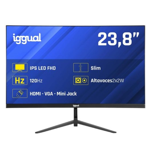 Monitor PC iggual ML24SDP 23,8" Full HD 120 Hz IPS 1 ms Altoparlanti