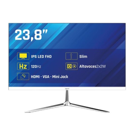 Monitor IGGUAL ML24SW 23,8" FullHD 120 Hz IPS 1 ms blanco