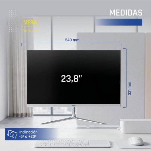 Monitor IGGUAL ML24SW 23,8" FullHD 120 Hz IPS 1 ms blanco