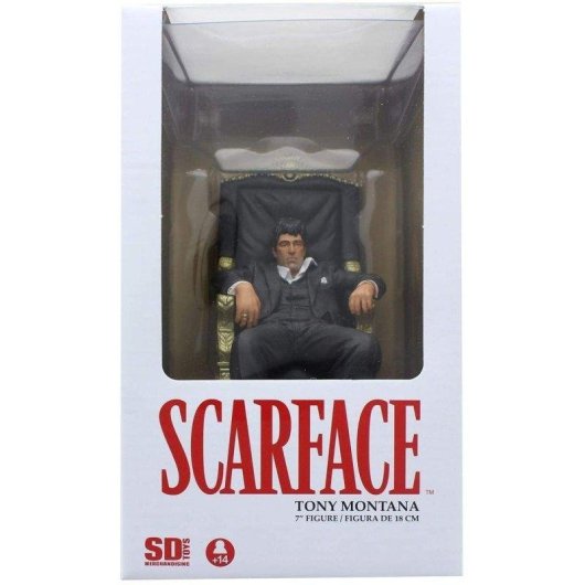 Figura SD Toys Scarface Tony Montana Sentado Diorama 18 cm