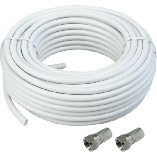 Schwaiger KOX11525 Câble coaxial (115dB) 25m Blanc