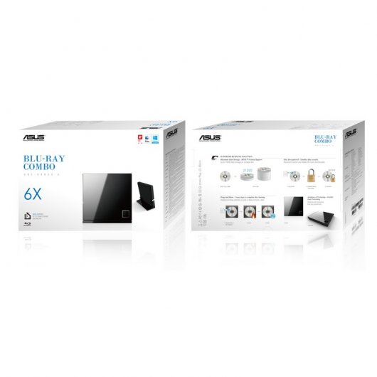 Asus SBC-06D2X-U Lector Blu-Ray/DVD Grabador CD/DVD Externa USB