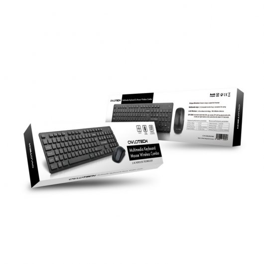 Owlotech Combo Multimedia Keyboard + Mouse Wireless Inalámbricos