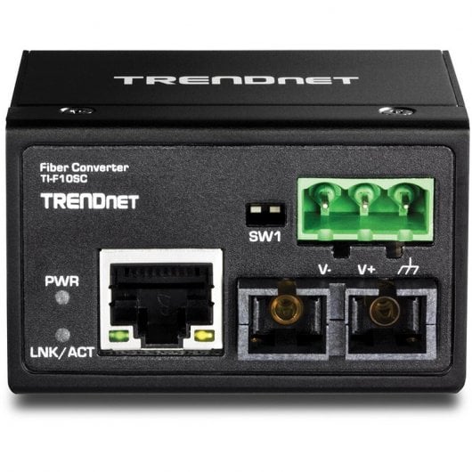 Trendnet TI-F10SC Convertisseur industriel multimode renforcé de fibres SC 100 Base-FX 2Km
