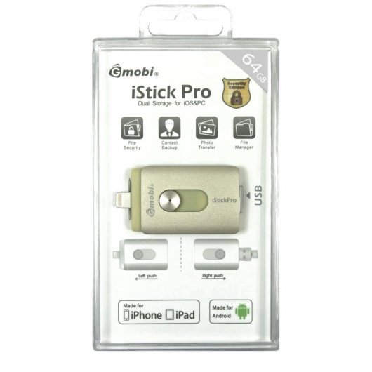 SilverHT iStick Pro 64GB USB 3.0/MicroUSB/Lightning Dorado