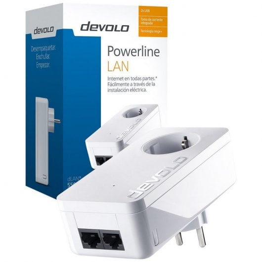 Devolo dLAN 550 Duo+ PLC Adaptador Powerline