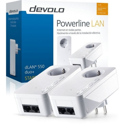 Devolo dLAN 550 Duo+ Starter Kit PLC Adaptador Powerline