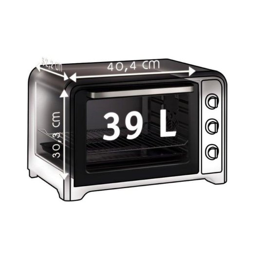 Mini Forno Moulinex Optimo OX484810 Convecção 39L 2000W 6 Funções Preto