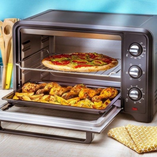 Mini Forno Moulinex Optimo OX484810 Limpeza Catalítica 39L 6 Modos Grill Preto