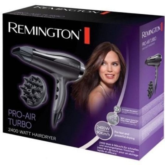 Phon Ionico Remington D5220 Pro-Air Turbo 2400W 3 Temperature 2 Velocità Accessori Nero