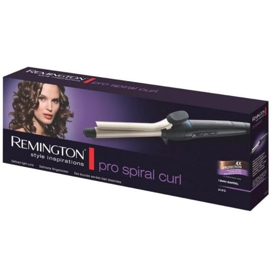 Boucleur à Cheveux Remington Ci5319 Pro Spiral Céramique Tourmaline 19mm 140-210°C 8 Niveaux Noir