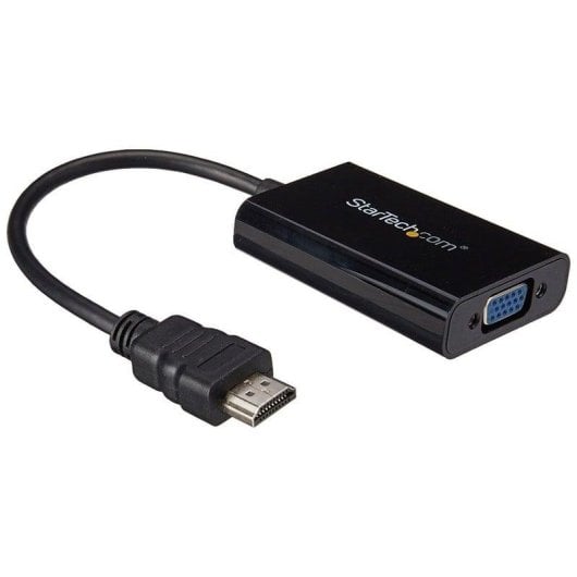 Adaptador HDMI Startech HD2VGAA2 Conversor Ativo VGA Áudio 1080p Preto