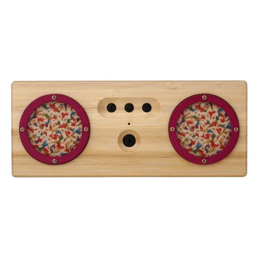 YZSY Tambor Altavoz Bluetooth Natural Bamboo Spring