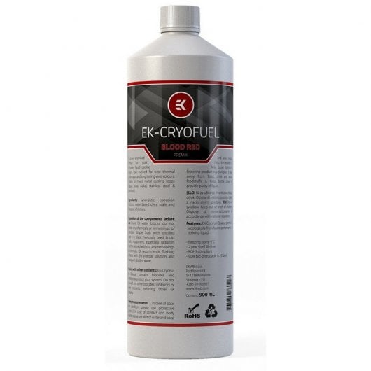 EKWB EK-CryoFuel Refrigerante Liquido Premix Blood Red 900ml