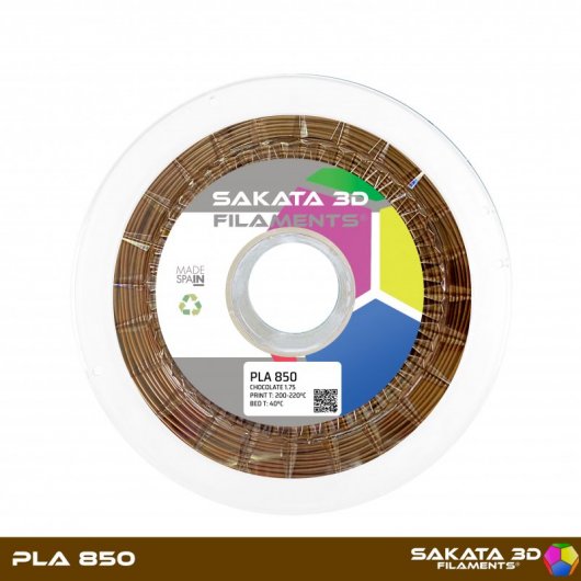 Bobina de filamento PLA 3D850 1.75mm Marrón 1Kg