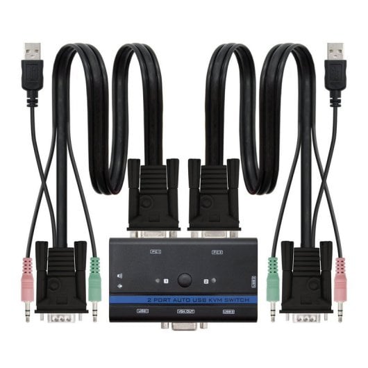 Nanocable Switch KVM VGA/USB/Jack 3.5mm