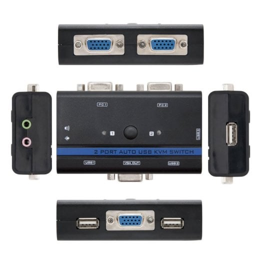 Nanocable Switch KVM VGA/USB/Jack 3.5mm